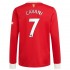 Camisola Manchester United Edinson Cavani 7 Equipamento Primeiro 2021-2022 Manga Comprida